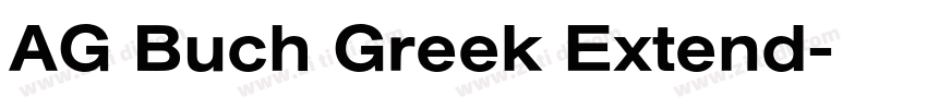 AG Buch Greek Extend字体转换